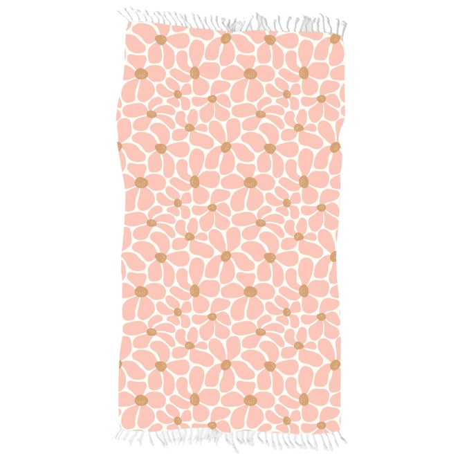 Flower Power Fringe Beach Towel