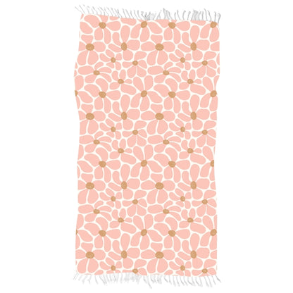 Flower Power Fringe Beach Towel