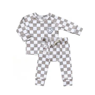 Checkered Smiley Lounge Set