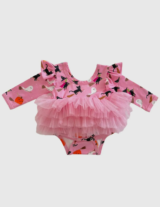 Broomstick Friends / Long Sleeve Tutu Bodysuit