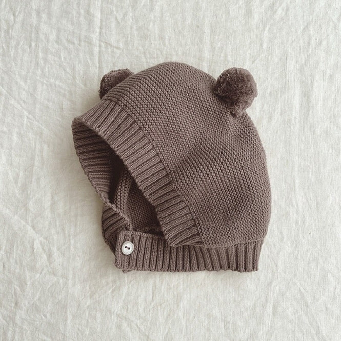 Cute Knitted Bear Suit with Cap