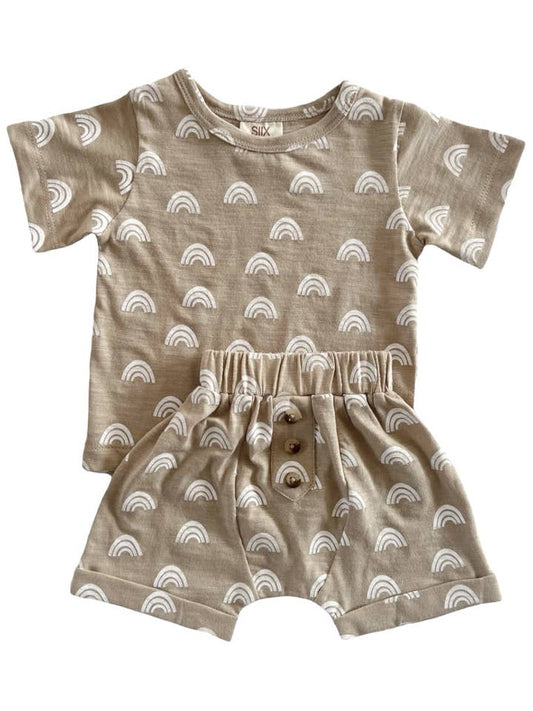 Rainbow / Organic Tee & Short Set (Baby - Kids)