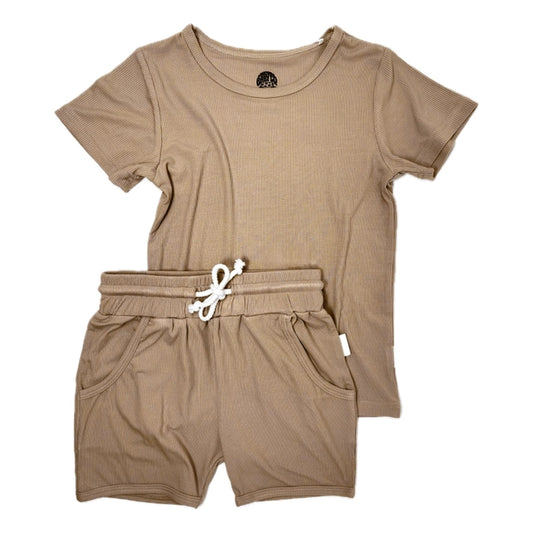 Java Bamboo Ribbed Biker Two Piece Set (Eco Friendly)